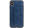 BAOHU Grip Stand Hardcase Backcover - Telefoonhoesje - Achterkant Hoesje - Geschikt voor iPhone XS Max - Blauw