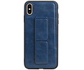 Grip Stand Hardcase Backcover - Telefoonhoesje - Achterkant Hoesje - Geschikt voor iPhone XS Max - Blauw