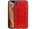 BAOHU Grip Stand Hardcase Backcover - Telefoonhoesje - Achterkant Hoesje - Geschikt voor iPhone XS Max - Rood
