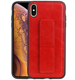 BAOHU Grip Stand Hardcase Backcover iPhone XS Max Rood