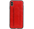 BAOHU Grip Stand Hardcase Backcover - Telefoonhoesje - Achterkant Hoesje - Geschikt voor iPhone XS Max - Rood