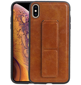 BAOHU Grip Stand Hardcase Backcover iPhone XS Max Bruin