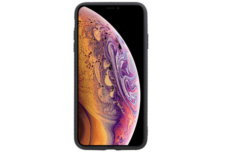 BAOHU Grip Stand Hardcase Backcover - Telefoonhoesje - Achterkant Hoesje - Geschikt voor iPhone XS Max - Bruin