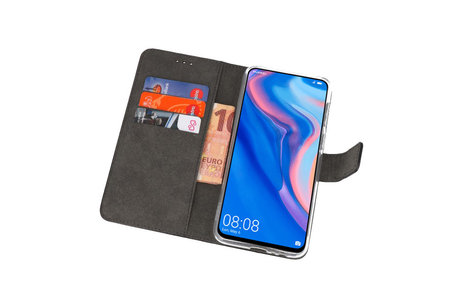 Booktype Telefoonhoesjes - Bookcase Hoesje - Wallet Case -  Geschikt voor Huawei P Smart Z - Zwart