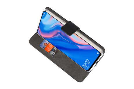 Booktype Telefoonhoesjes - Bookcase Hoesje - Wallet Case -  Geschikt voor Huawei P Smart Z - Zwart