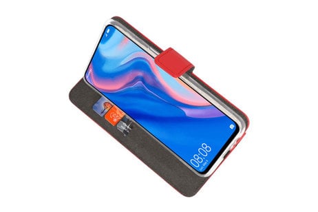 Booktype Telefoonhoesjes - Bookcase Hoesje - Wallet Case -  Geschikt voor Huawei P Smart Z - Rood