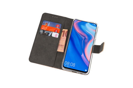 Booktype Telefoonhoesjes - Bookcase Hoesje - Wallet Case -  Geschikt voor Huawei P Smart Z - Goud