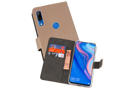 Booktype Telefoonhoesjes - Bookcase Hoesje - Wallet Case -  Geschikt voor Huawei P Smart Z - Goud