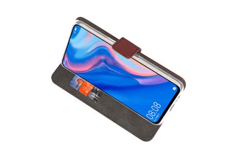 Booktype Telefoonhoesjes - Bookcase Hoesje - Wallet Case -  Geschikt voor Huawei P Smart Z - Bruin