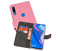 Booktype Telefoonhoesjes - Bookcase Hoesje - Wallet Case -  Geschikt voor Huawei P Smart Z - Roze