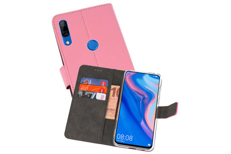 Booktype Telefoonhoesjes - Bookcase Hoesje - Wallet Case -  Geschikt voor Huawei P Smart Z - Roze
