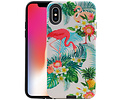 BAOHU Flamingo Design Hardcase Backcover - Hoesje Geschikt voor iPhone X / XS