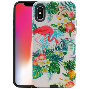 BAOHU Flamingo Design Hardcase Backcover - Hoesje Geschikt voor iPhone X / XS