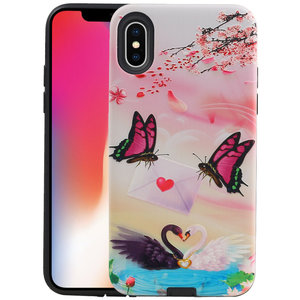 BAOHU Vlinder Design Hardcase Backcover - Hoesje Geschikt voor iPhone X / XS