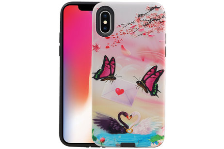 BAOHU Vlinder Design Hardcase Backcover - Hoesje Geschikt voor iPhone X / XS