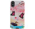 BAOHU Vlinder Design Hardcase Backcover - Hoesje Geschikt voor iPhone X / XS