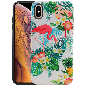 BAOHU Flamingo Design Hardcase Backcover - Hoesje Geschikt voor iPhone XS Max