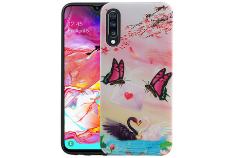 Vlinder Design Hardcase Backcover voor Samsung Galaxy A70