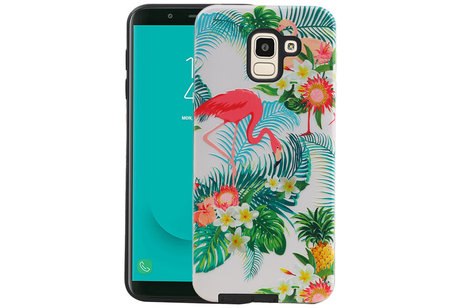 BAOHU Flamingo Design Hardcase Backcover - Hoesje Geschikt voor Samsung Galaxy J6