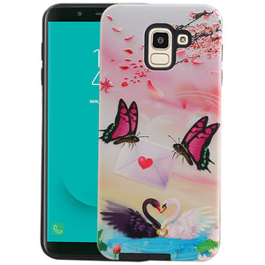 Vlinder Design Hardcase Backcover voor Samsung Galaxy J6