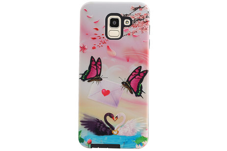 BAOHU Vlinder Design Hardcase Backcover - Hoesje Geschikt voor Samsung Galaxy J6