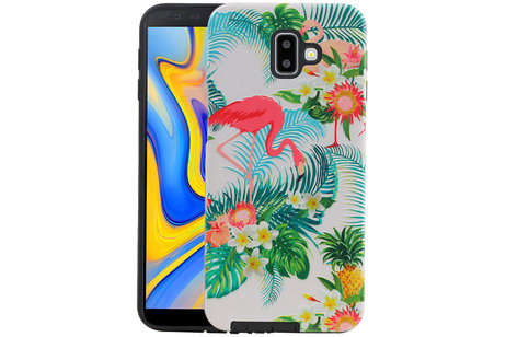 BAOHU Flamingo Design Hardcase Backcover - Hoesje Geschikt voor Samsung Galaxy J6 Plus