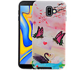 Vlinder Design Hardcase Backcover voor Samsung Galaxy J6 Plus