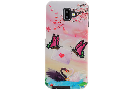 BAOHU Vlinder Design Hardcase Backcover - Hoesje Geschikt voor Samsung Galaxy J6 Plus