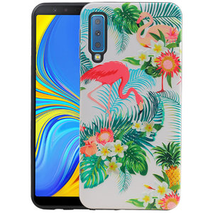 BAOHU Flamingo Design Hardcase Backcover - Hoesje Geschikt voor Samsung Galaxy A7 2018