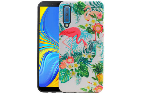 BAOHU Flamingo Design Hardcase Backcover - Hoesje Geschikt voor Samsung Galaxy A7 2018