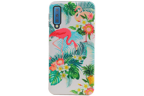 BAOHU Flamingo Design Hardcase Backcover - Hoesje Geschikt voor Samsung Galaxy A7 2018