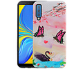 BAOHU Vlinder Design Hardcase Backcover - Hoesje Geschikt voor Samsung Galaxy A7 2018