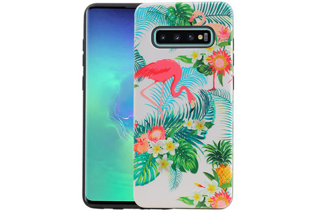 BAOHU Flamingo Design Hardcase Backcover - Hoesje Geschikt voor Samsung Galaxy S10