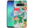 BAOHU Flamingo Design Hardcase Backcover - Hoesje Geschikt voor Samsung Galaxy S10 Plus