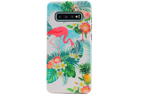 BAOHU Flamingo Design Hardcase Backcover - Hoesje Geschikt voor Samsung Galaxy S10 Plus