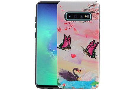 Vlinder Design Hardcase Backcover voor Samsung Galaxy S10 Plus