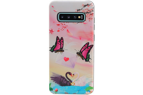 BAOHU Vlinder Design Hardcase Backcover - Hoesje Geschikt voor Samsung Galaxy S10 Plus