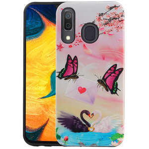 Vlinder Design Hardcase Backcover voor Samsung Galaxy A30