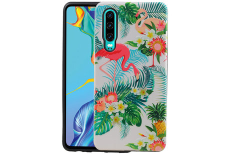 BAOHU Flamingo Design Hardcase Backcover - Hoesje Geschikt voor Huawei P30