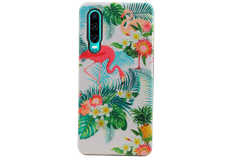 BAOHU Flamingo Design Hardcase Backcover - Hoesje Geschikt voor Huawei P30