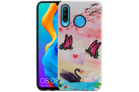 BAOHU Vlinder Design Hardcase Backcover - Hoesje Geschikt voor Huawei P30 Lite / Nova 4E