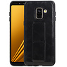 BAOHU Grip Stand Hardcase Backcover Samsung Galaxy A8 (2018) Zwart
