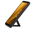 Grip Stand Hardcase Backcover - Telefoonhoesje - Achterkant Hoesje - Geschikt voor Samsung Galaxy A8 (2018) - Zwart