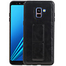 BAOHU Grip Stand Hardcase Backcover Samsung Galaxy A8 Plus Zwart