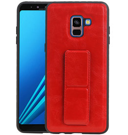 BAOHU Grip Stand Hardcase Backcover Samsung Galaxy A8 Plus Rood