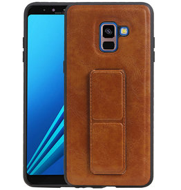 BAOHU Grip Stand Hardcase Backcover Samsung Galaxy A8 Plus Bruin
