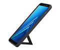 Grip Stand Hardcase Backcover - Telefoonhoesje - Achterkant Hoesje - Geschikt voor Samsung Galaxy A8 Plus - Bruin