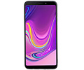 Grip Stand Hardcase Backcover - Telefoonhoesje - Achterkant Hoesje - Geschikt voor Samsung Galaxy A9 (2018) - Zwart