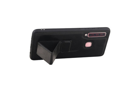 BAOHU Grip Stand Hardcase Backcover - Telefoonhoesje - Achterkant Hoesje - Geschikt voor Samsung Galaxy A9 (2018) - Zwart