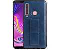 Grip Stand Hardcase Backcover - Telefoonhoesje - Achterkant Hoesje - Geschikt voor Samsung Galaxy A9 (2018) - Blauw